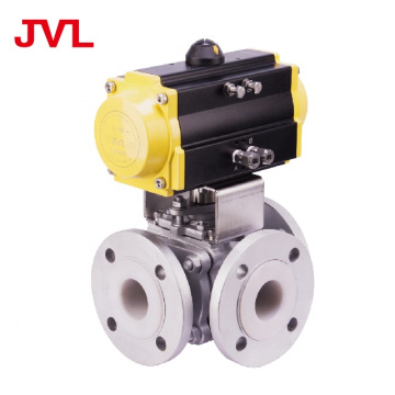JL Corrosion-resistant fluorine lined pneumatic ball valve
